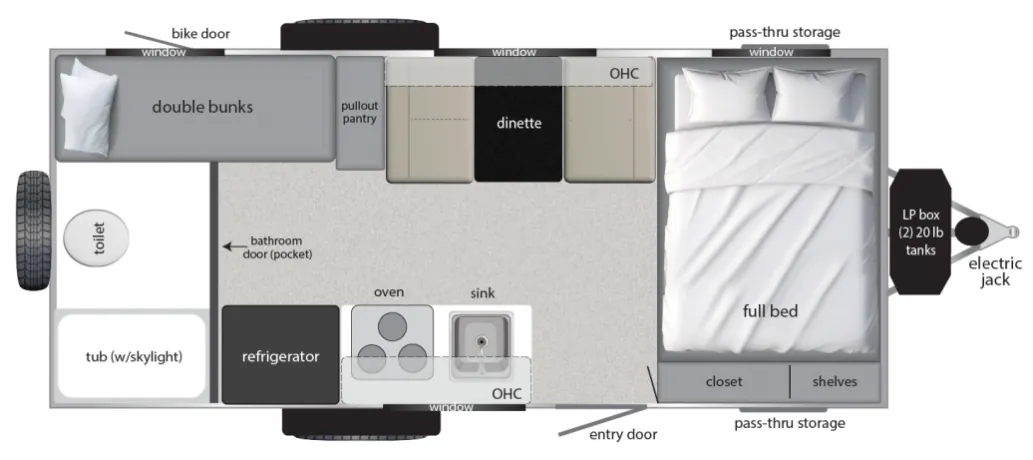 2027 Encore RV Revue 20BH - Floor plan