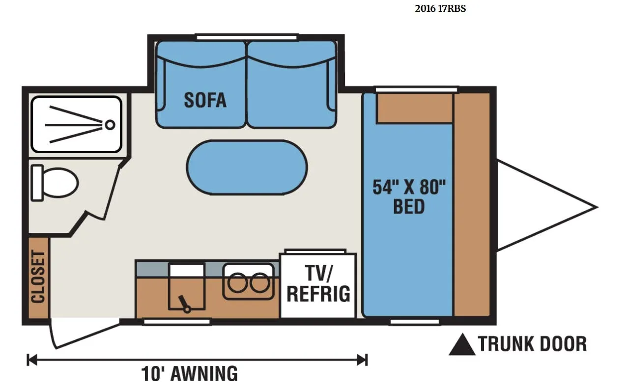 K-Z Sportsmen Classic 17RBS floor plan