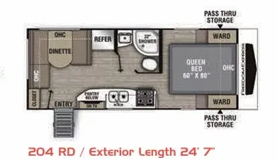 Coachmen Freedom Express Ultra Lite 204 RD floor plan