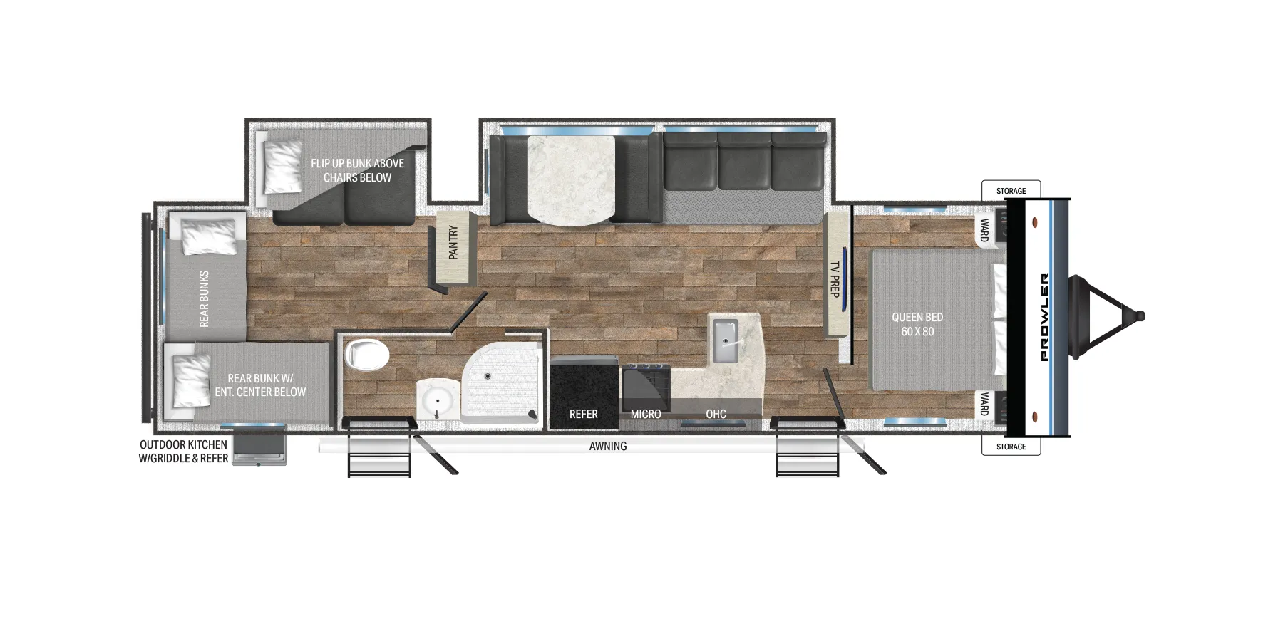 Heartland Prowler 3209BH floor plan