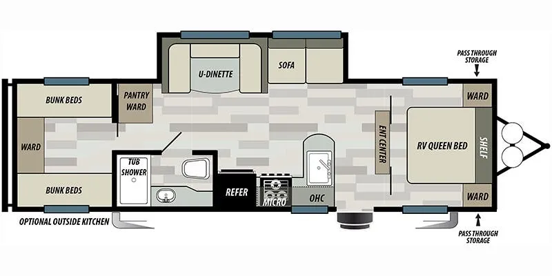 2020 Forest River RV Wildwood X-Lite 282QBXL - Floor plan