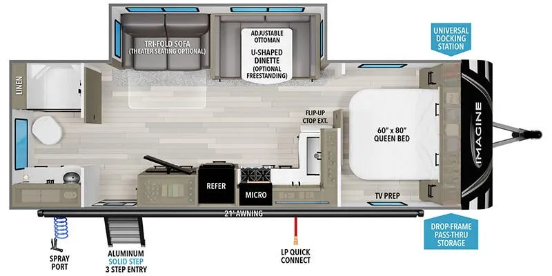 2026 Grand Design Imagine 2600RB - Floor plan