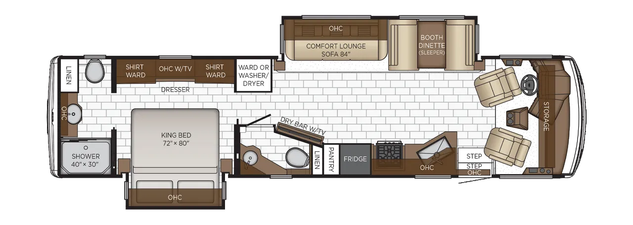 2026 Newmar Bay Star 3609 - Floor plan