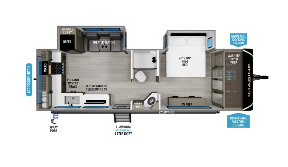 2026 Grand Design Imagine 2700BS floor plan