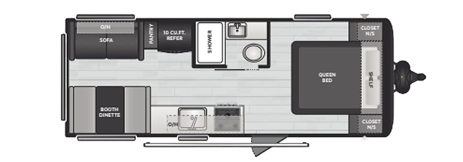 2025 Keystone Hideout 200RL - Floor plan