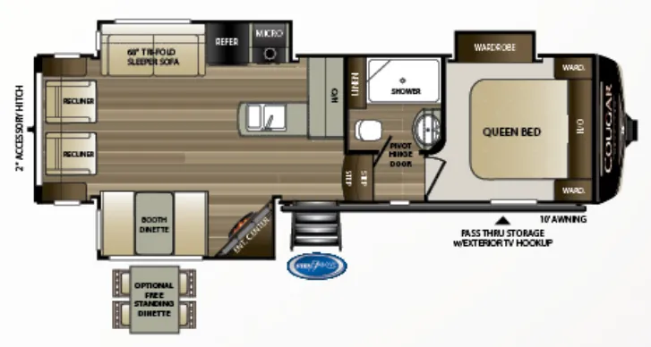 Keystone Cougar Half-Ton 27SGS floor plan