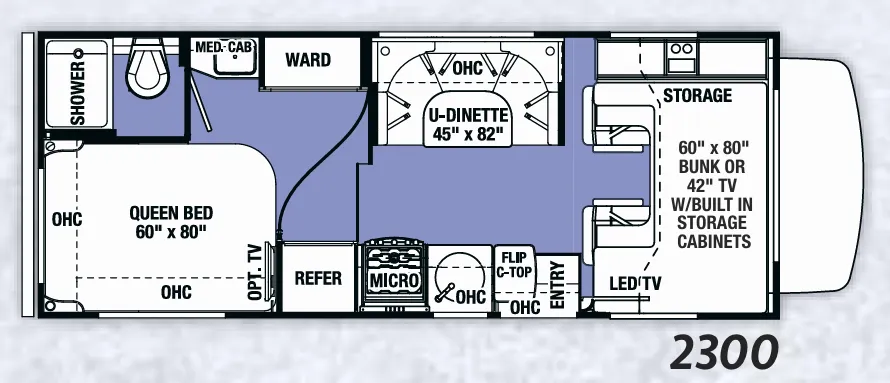 Forest River Sunseeker 2300 floor plan