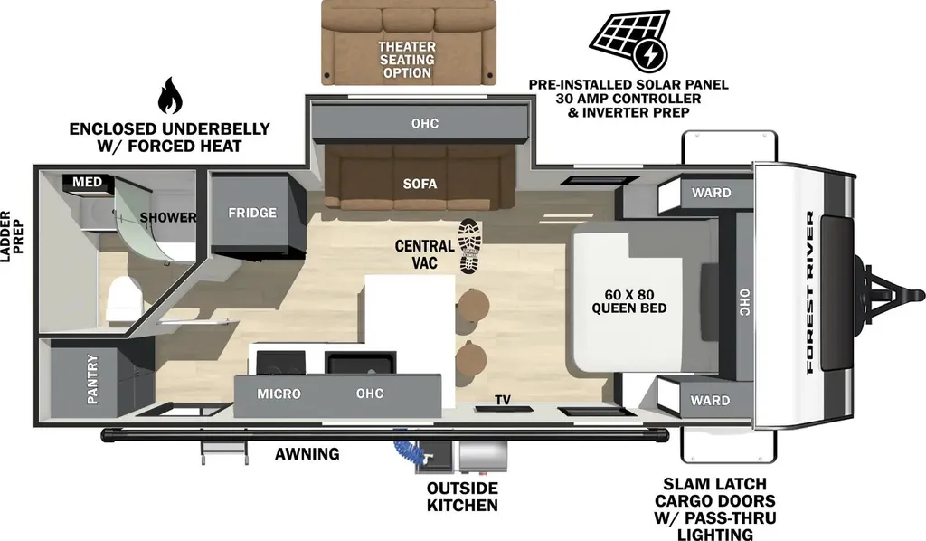 2026 Forest River IBEX 19MSB floor plan