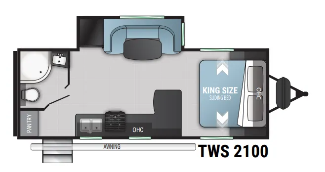 Cruiser RV Twilight Signature TWS 2100 floor plan