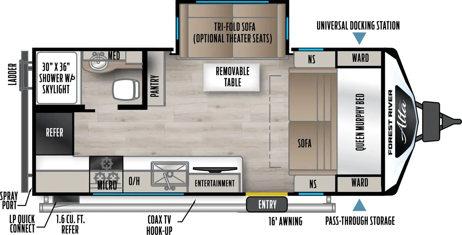 2026 East to West Alta 1900MMK - Floor plan