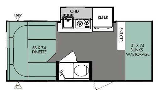 Forest River R-Pod 176 floor plan