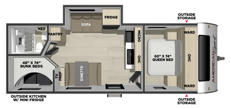 Coachmen American Spirit DLX 5250RS floor plan