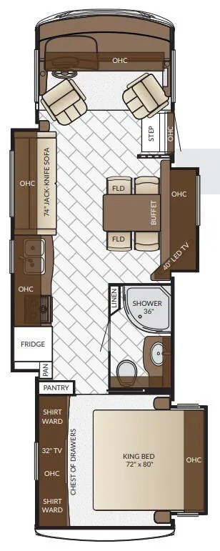 Newmar Bay Star 3113 floor plan