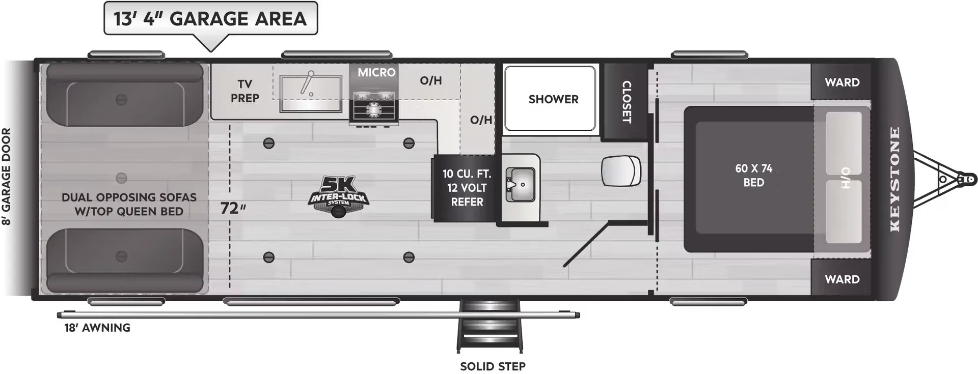 Keystone Impact 2813 floor plan