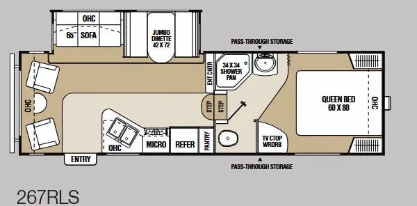Coachmen Chaparral Lite 267RL floor plan