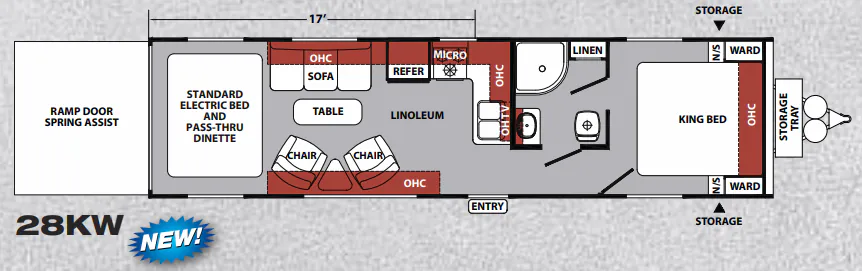 Forest River XLR Nitro 28KW floor plan