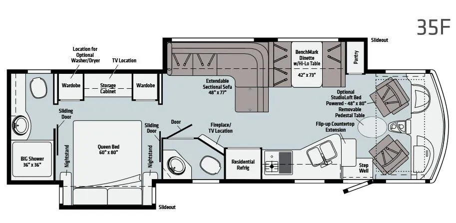 Winnebago Adventurer 35F floor plan