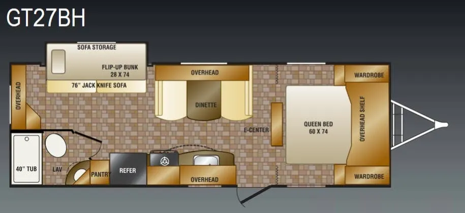 CrossRoads Slingshot GT27BH floor plan