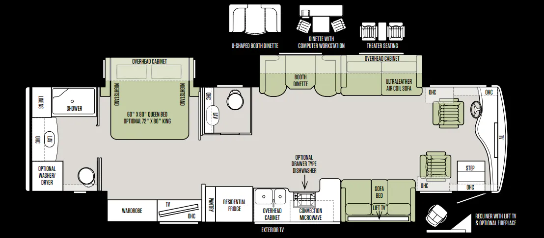 Tiffin Phaeton 37 BH floor plan