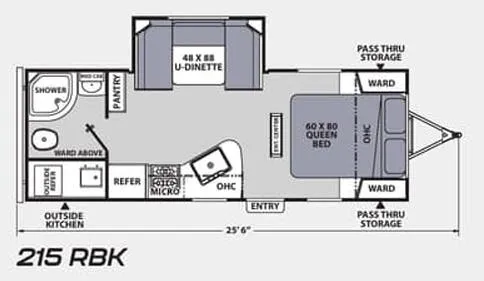 2022 Coachmen Apex Ultra-Lite 215RBK - Floor plan