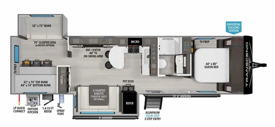 Grand Design Transcend Xplor 315BH floor plan