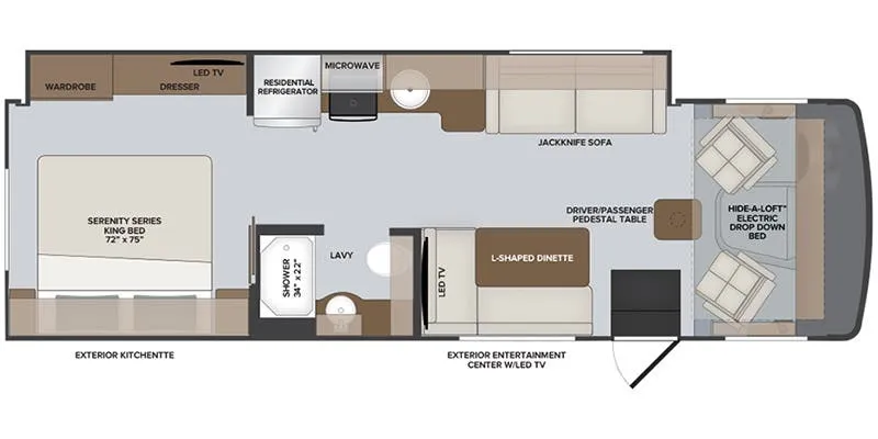 Holiday Rambler Admiral 29M floor plan