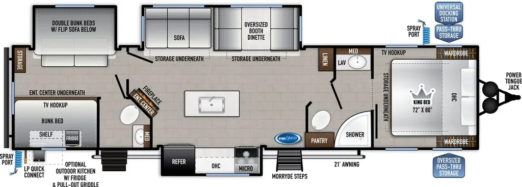 2024 East to West Silver Lake 33K2B floor plan