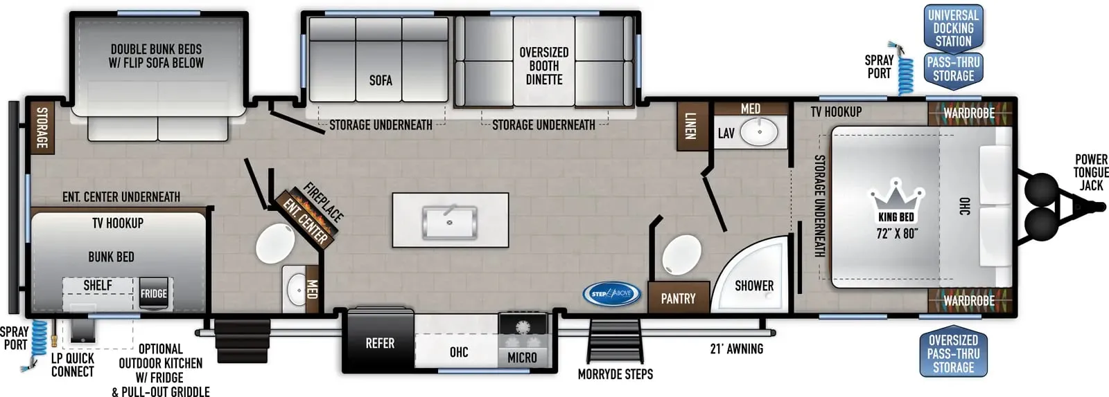 2024 East to West Silver Lake 33K2B - Floor plan