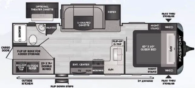 Keystone Passport 2401BHWE floor plan