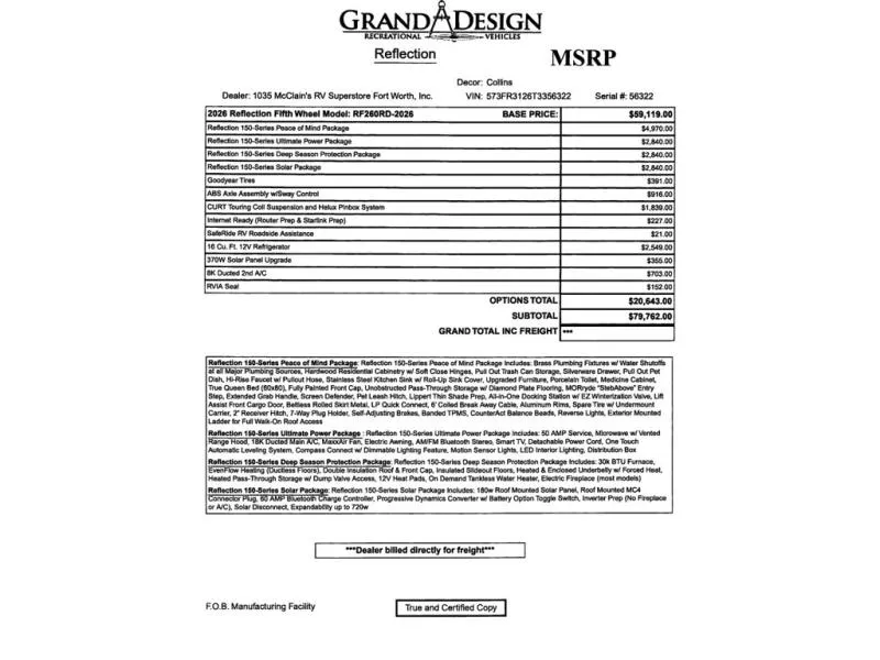 2026 Grand Design Reflection 150 Series 260RD - Photo 4