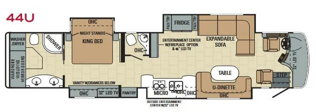Entegra Coach Aspire 44U floor plan