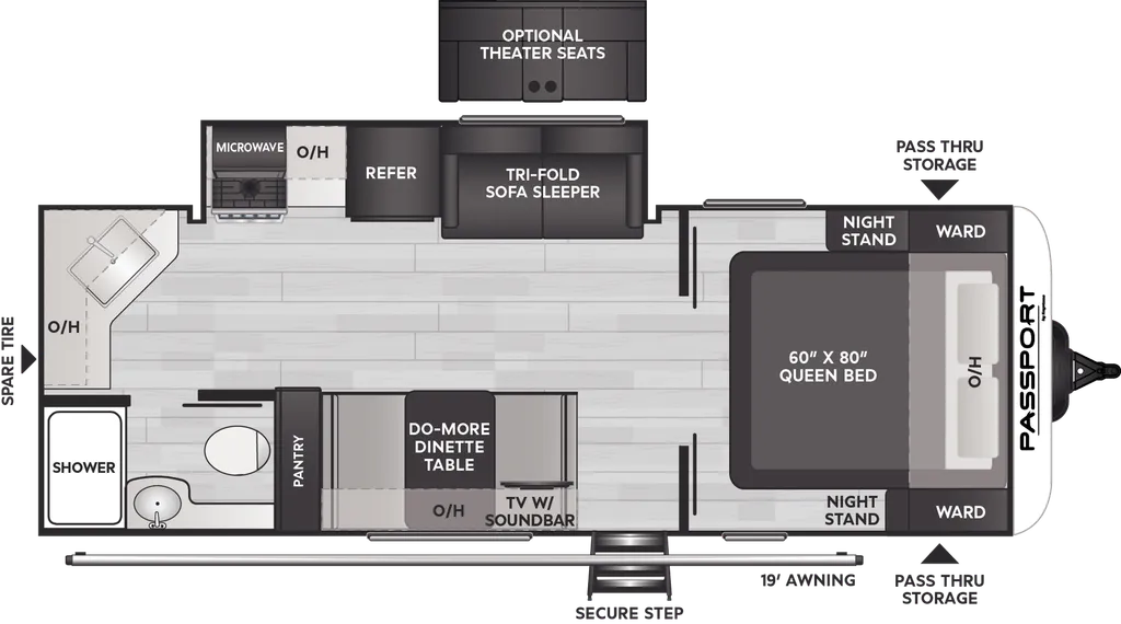 2023 Keystone Passport SL 229RK floor plan