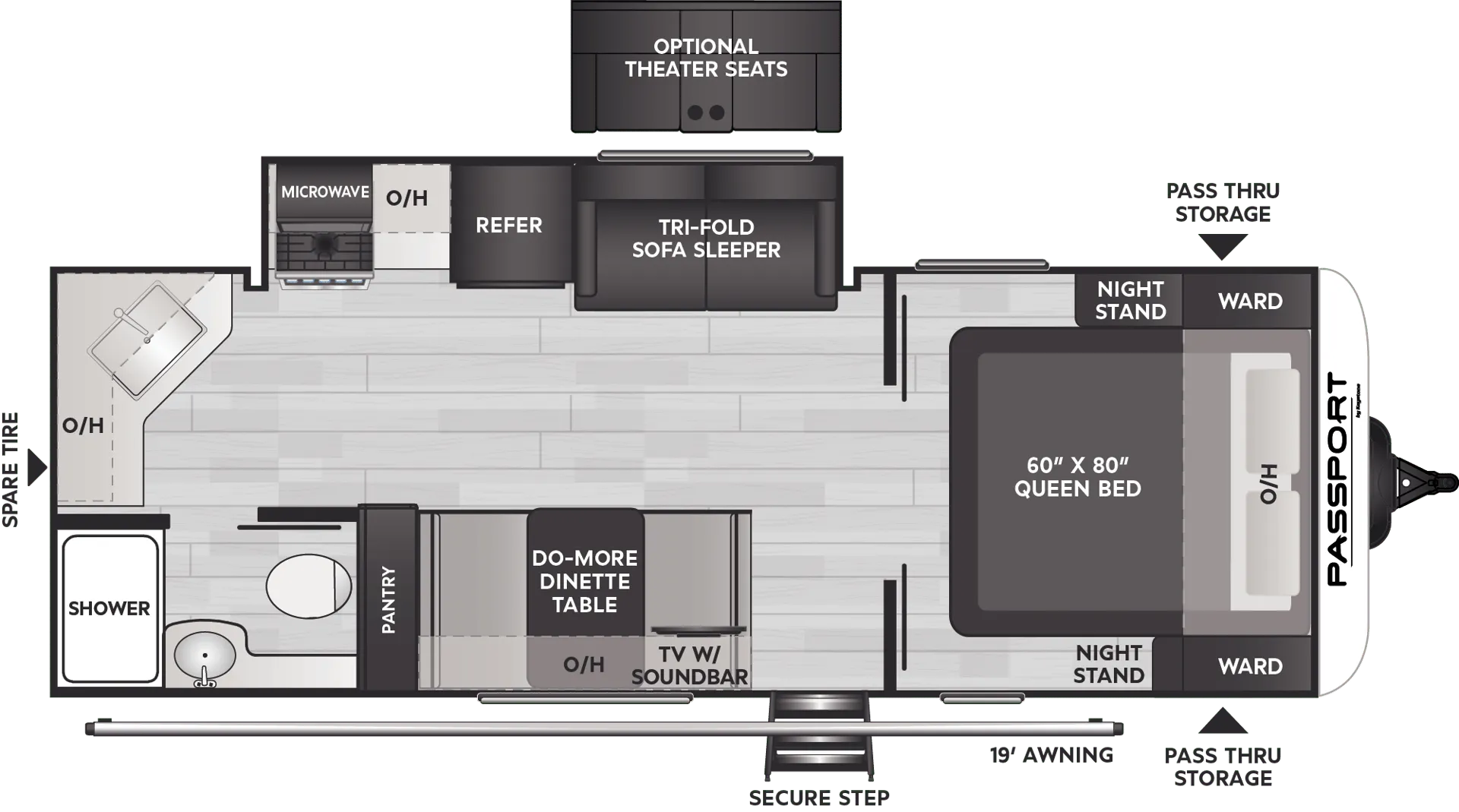 2023 Keystone Passport SL 229RK - Floor plan