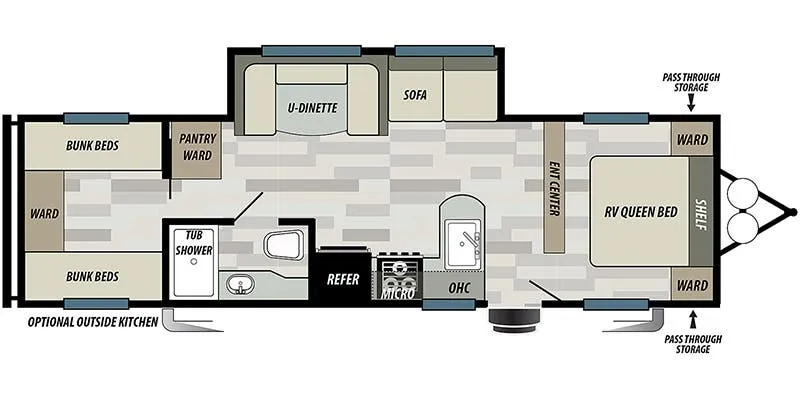 Forest River Wildwood X-Lite 282QBXL floor plan