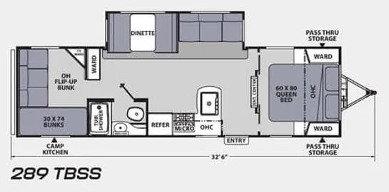 Coachmen Apex Ultra-Lite 289TBSS floor plan