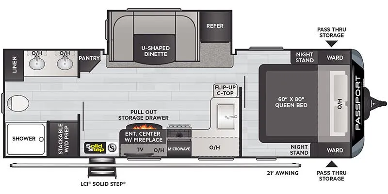 Keystone Passport Grand Touring 2400RB GT floor plan