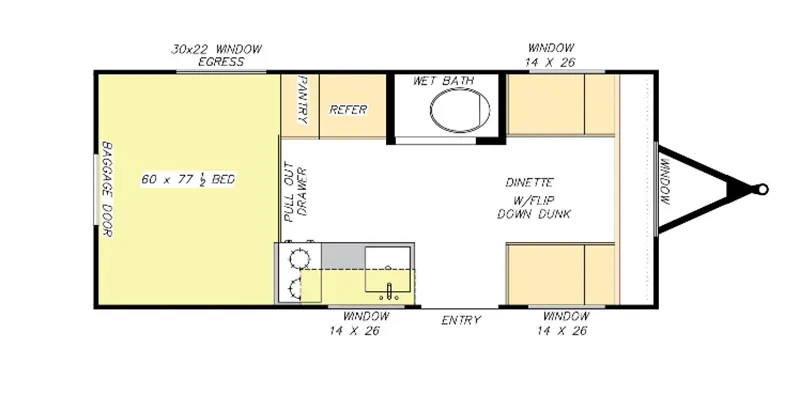 2025 Modern Buggy RV Big Buggy BB16 floor plan