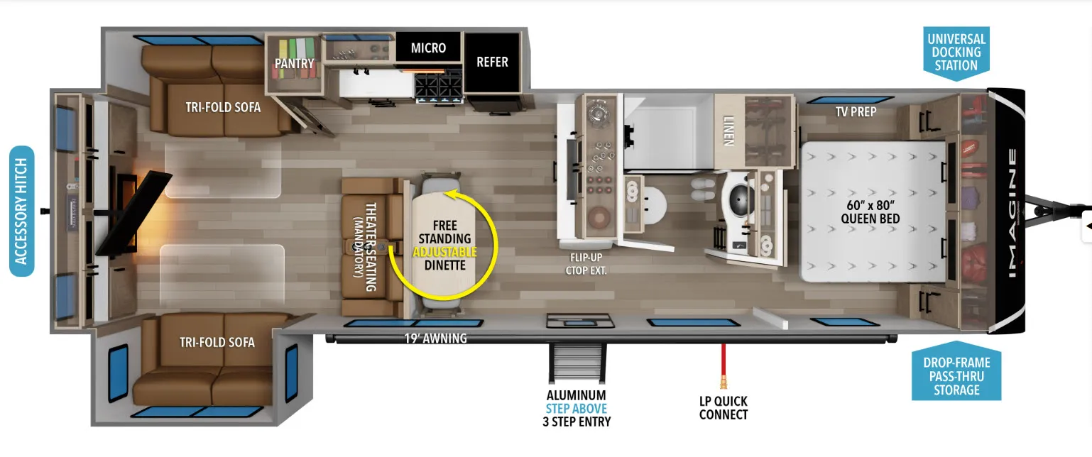 2026 Grand Design Imagine 3100RD - Floor plan