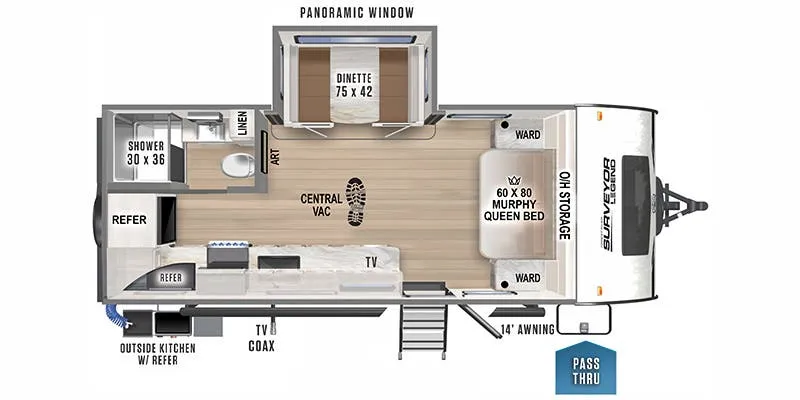 2024 Forest River Surveyor Legend 203RKLE - Floor plan