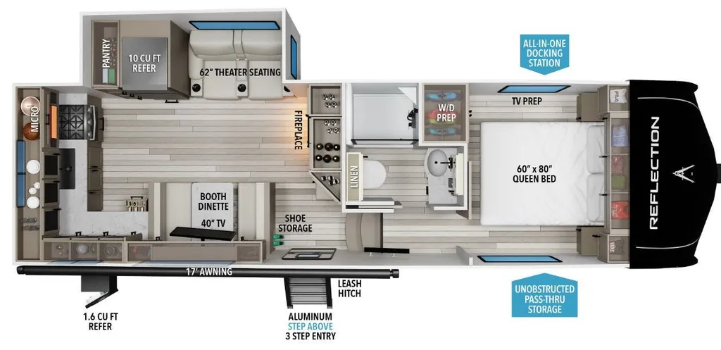 2026 Grand Design Reflection 150 Series 250ML floor plan