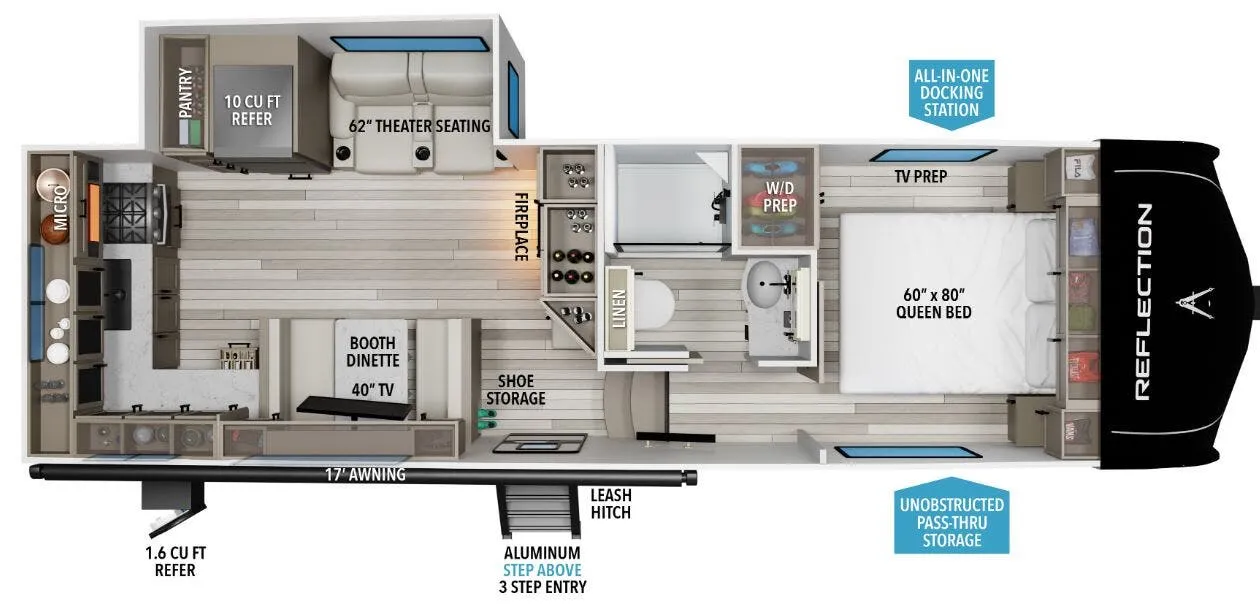 2026 Grand Design Reflection 150 Series 250ML - Floor plan