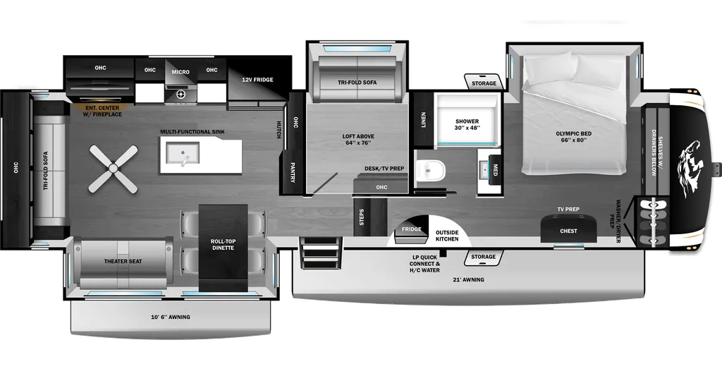 2027 Highland Ridge Roamer 35MRQS floor plan