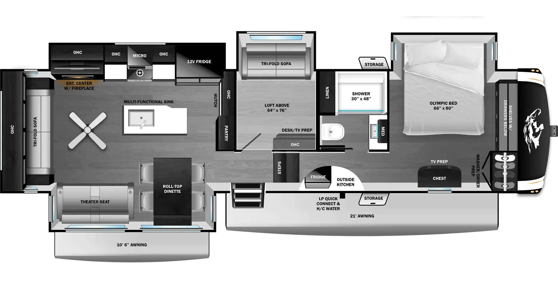 2027 Highland Ridge Roamer 35MRQS - Floor plan