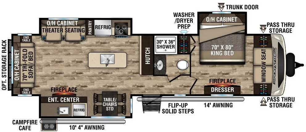 Venture RV SportTrek Touring Edition STT343VIK floor plan