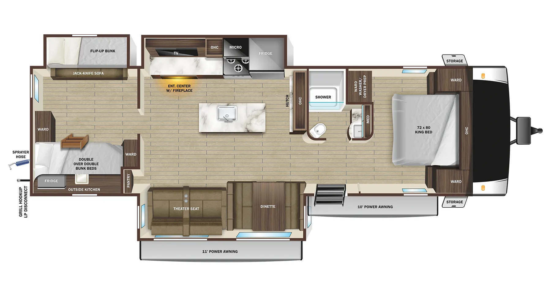 Highland Ridge Open Range Light 321BHS floor plan