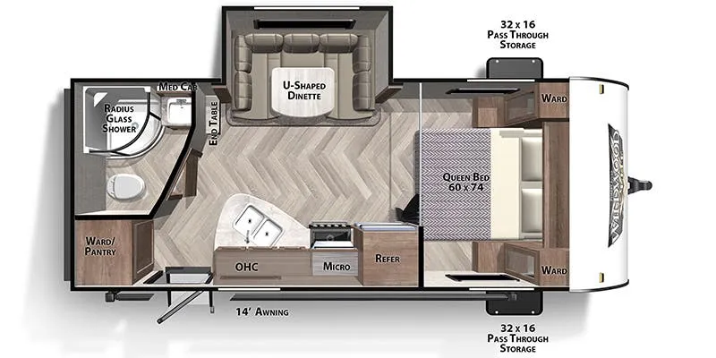 Forest River Wildwood X-Lite 210RBXL floor plan