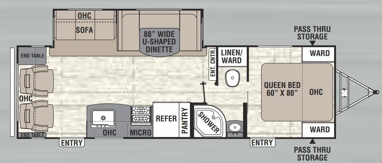 Coachmen Freedom Express Ultra Lite 281 RLDS floor plan