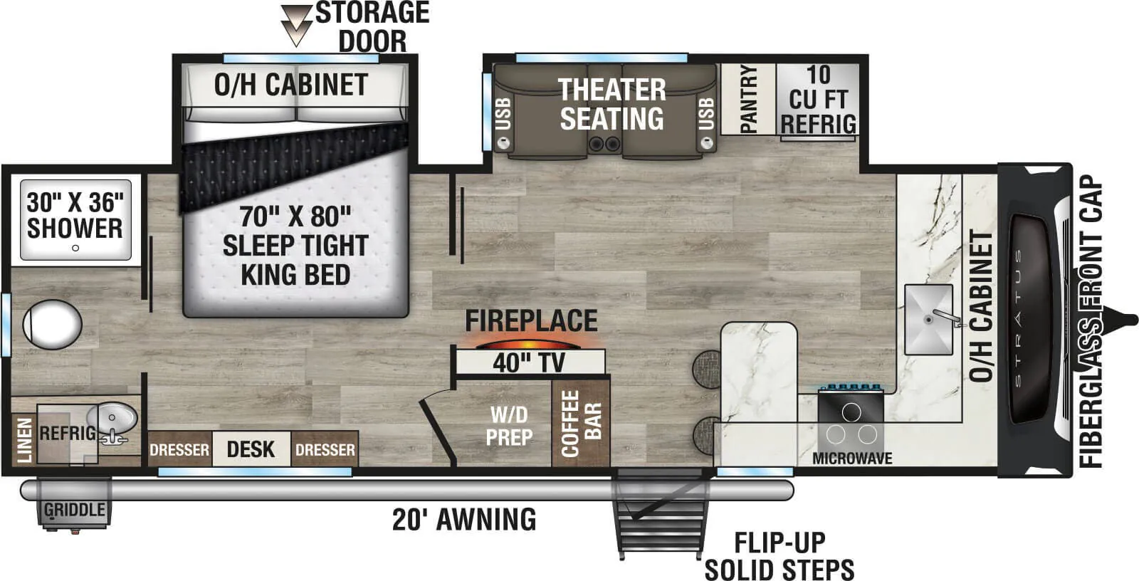 Venture RV Stratus SR242VRB floor plan