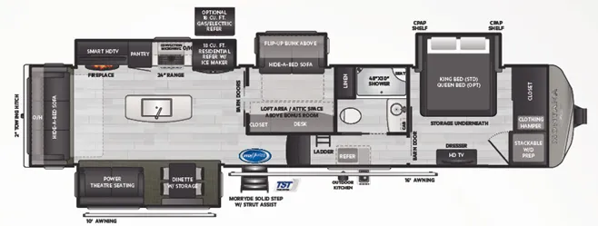 2023 Keystone Montana 3857BR floor plan