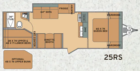 Shasta Oasis 25RS floor plan